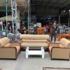 Bộ Sofa Cũ 1 Băng Dài 2 Ghế Đơn Kèm Bàn Kính