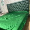 Giường Bọc Nệm Cũ Màu Xanh Rêu Đẹp Mắt