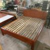 Giường Gỗ Chạm Hoa Văn Cũ 1M6 Khung Dày
