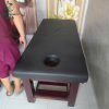 Giường Massage Cũ Bọc Da Màu Đen Khung Gỗ