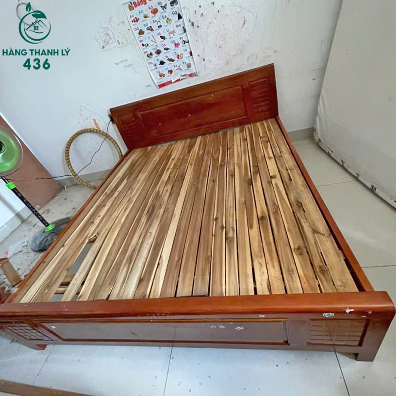 Giường Ngủ Cũ 1M8 Gỗ Màu Nâu Dễ Phối Nội Thất giuong-ngu-cu-go-mau-nau-de-phoi-noi-that Giường Ngủ Cũ 1M8 Gỗ Màu Nâu Dễ Phối Nội Thất