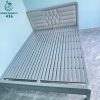 Giường Ngủ Sắt Cũ 1M6 Thiết Kế Đầu Giường Bọc Da