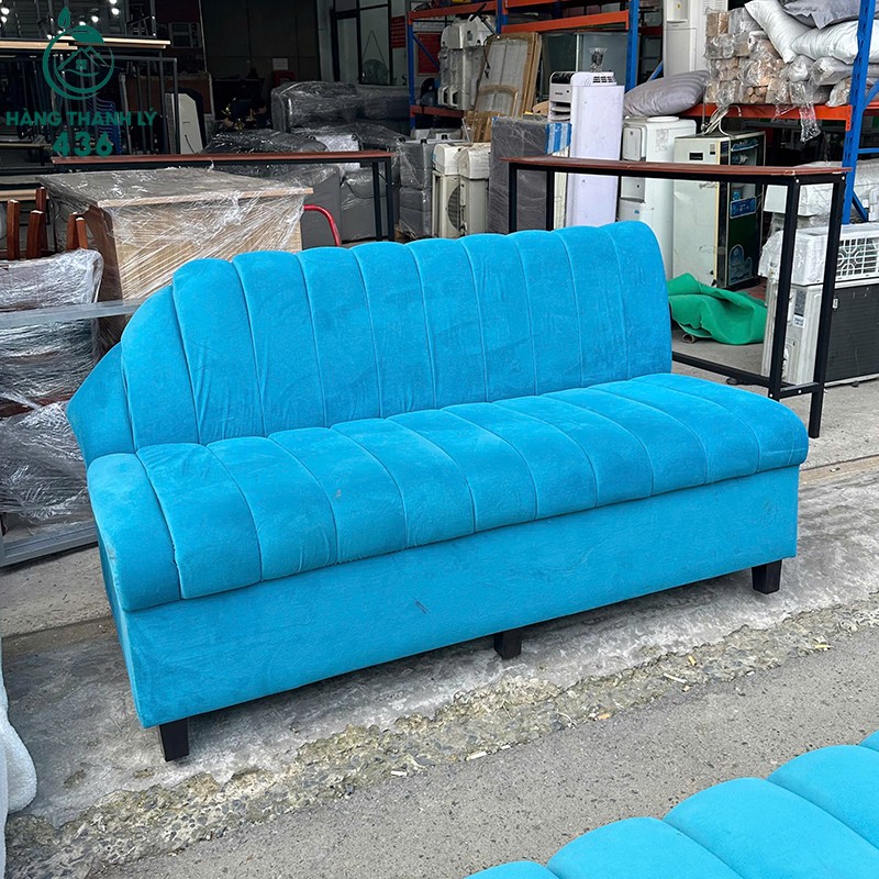 sofa-bang-cu-vai-nhung-mau-xanh-1m6-4 Sofa Băng Cũ Vải Nhung Màu Xanh 1M6 (Nhiều Mẫu)  