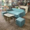 Sofa Cũ Bọc Vải Màu Xanh Hiện Đại