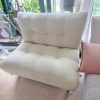 Sofa Đơn Cũ Màu Trắng Vải Nhung Bền Đẹp Dễ Vệ Sinh