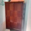 Tủ Quần Áo Cũ Cửa Lùa Vân Gỗ Nâu 1M2