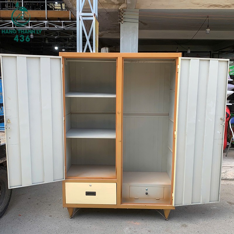 Tủ Quần Áo Cũ Khung Sắt Phối Màu Kem Nâu tu-quan-ao-cu-khung-sat-phoi-mau-kem-nau-3 Tủ Quần Áo Cũ Khung Sắt Phối Màu Kem Nâu