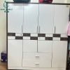 Tủ Quần Áo Cũ Phối Trắng Nâu Có Hai Hộc Kéo