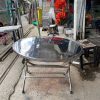 Bàn Ăn Oval Inox Cũ Thiết Kế Gọn Nhẹ