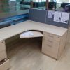 Bàn Góc L Cũ 1m5 Mặt Rộng Bo Cong Góc Ngồi