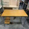 Bàn Làm Việc Chân Sắt Mặt Vân Gỗ Vàng Cũ 1m2