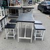 Bộ Bàn Ghế Quán Ăn Cũ Chân Sắt