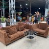 Bộ Sofa Nâu Cũ Có Gối Tựa Tháo Rời