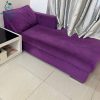 Ghế Băng Cũ Bọc Vải Màu Tím 1m8