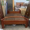 Giường Ngủ Gỗ Cũ Màu Nâu 1m6