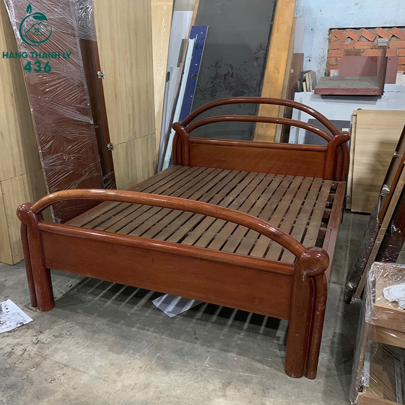 Giường Ngủ Gỗ Cũ Màu Nâu 1m6 giuong-ngu-go-cu-mau-nau-1m6-2 Giường Ngủ Gỗ Cũ Màu Nâu 1m6
