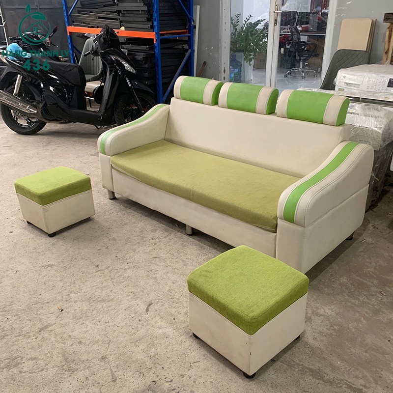 Sofa Băng Cũ Xanh Lá Kèm Đôn Vuông sofa-bang-cu-xanh-la-kem-don-vuong-1 Sofa Băng Cũ Xanh Lá Kèm Đôn Vuông