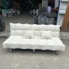 Sofa Bed Bọc Da Trắng Kèm 2 Gối Cũ