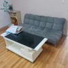 Sofa Bed Cũ Bọc Vải Xám Có Bàn Sofa