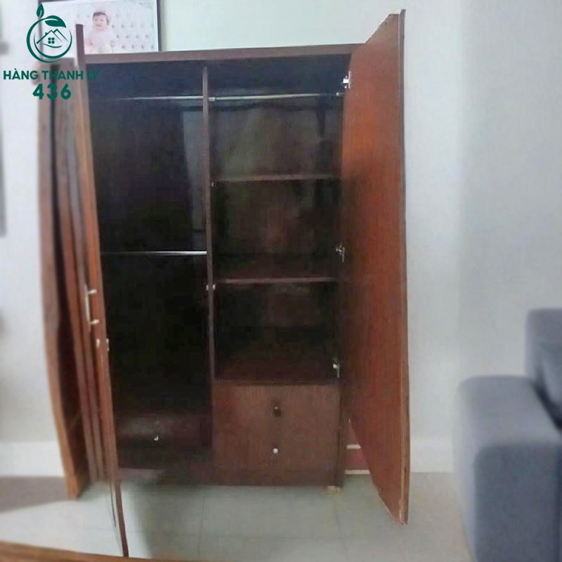 Tủ Áo Cũ Màu Nâu Có Gương Toàn Thân 1m2 tu-ao-cu-mau-nau-co-guong-toan-than-1m2-2 Tủ Áo Cũ Màu Nâu Có Gương Toàn Thân 1m2