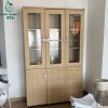 Tủ Hồ Sơ Vân Gỗ Cũ 3 Cánh Kính Cao Cấp