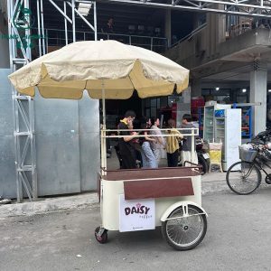 Xe Take Away Cũ Kèm Dù Màu Kem 1m3