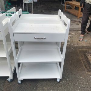 Xe Đẩy Spa Bằng Gỗ Cũ Có Ba Tầng 60cm