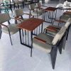 Bàn Ghế Cafe Napa Nệm Xám 99%