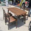 Bộ Bàn Ghế Ăn Cũ Màu Gỗ Đậm