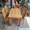 Bộ Bàn Ghế Ăn Gỗ Cũ Gồm 1 Bàn 4 Ghế