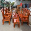 Bộ Salon Gỗ Tay 12 Chạm Rồng Mới 99%
