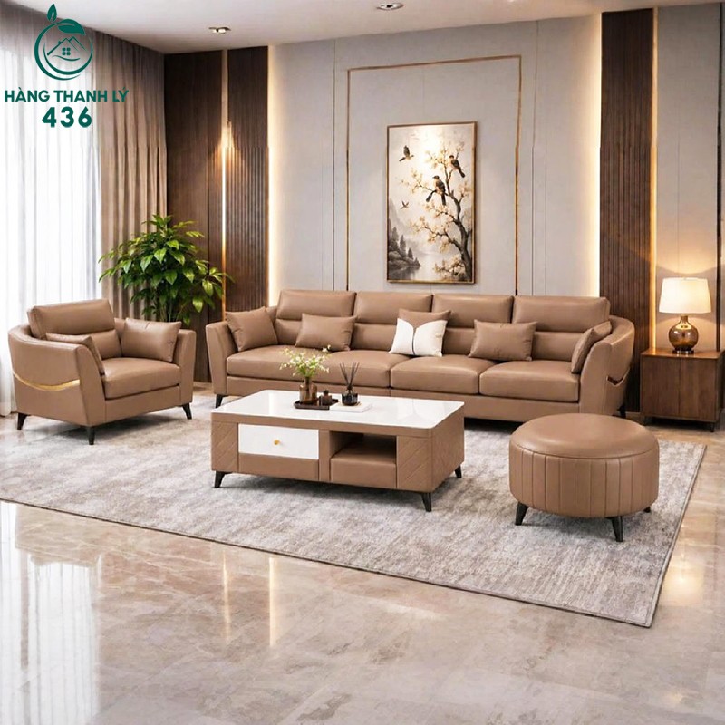 Bộ Sofa Da Gồm Băng Dài Ghế Đơn Và Đôn 2m8 Mới 99% bo-sofa-da-gom-bang-dai-ghe-don-va-don-1 Bộ Sofa Da Gồm Băng Dài Ghế Đơn Và Đôn 2m8 Mới 99%