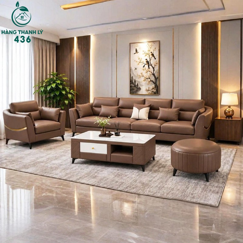 Bộ Sofa Da Gồm Băng Dài Ghế Đơn Và Đôn 2m8 Mới 99% bo-sofa-da-gom-bang-dai-ghe-don-va-don-4 Bộ Sofa Da Gồm Băng Dài Ghế Đơn Và Đôn 2m8 Mới 99%