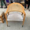 Ghế Tựa Đan Mây Cũ Khung Gỗ Màu Sáng