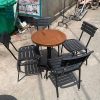 Ghế Deli Quy Phúc Cũ Phối Bàn Tròn Mặt Gỗ