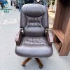 Ghế Lãnh Đạo Cũ Bọc Da Màu Nâu