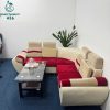 Ghế Sofa Chữ L Cũ Đệm Đỏ Có Tựa Rời