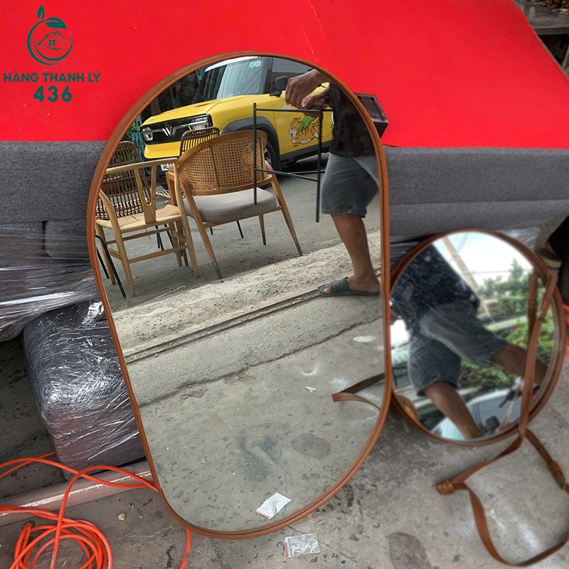 guong-soi-dung-cu-khung-vien-bo-goc-2 Gương Soi Đứng Cũ Khung Viền Bo Góc  