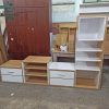 Kệ Tivi Gỗ Cũ Có Kệ Đứng Trang Trí 2m
