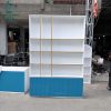 Kệ Trưng Bày Cũ Cao 2m4 Nhiều Ô Phối Xanh Trắng
