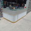 Quầy Kính Chữ L Cũ 2m57 Có Khoang Đựng Đồ