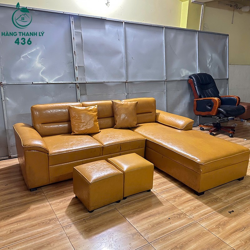 Sofa Da Góc Chữ L Cũ Kèm Hai Ghế Đôn sofa-da-goc-chu-l-cu-kem-hai-ghe-don-1 Sofa Da Góc Chữ L Cũ Kèm Hai Ghế Đôn