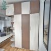 Tủ Áo 1m78 Cũ Phối Màu Nâu Trắng