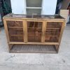 Tủ Chén Bát Nhôm Kính Cũ Ba Cánh Mở 1m2