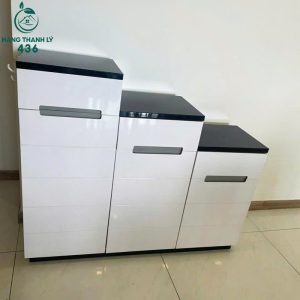 Tủ Gỗ Cũ Màu Trắng Có Ngăn Kéo 1m24