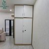 Tủ Quần Áo Cũ Cửa Lùa Màu Trắng Phối Gỗ 1m35