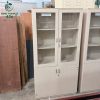 Tủ Tài Liệu Cũ Cánh Kính Màu Gỗ Nhạt