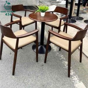 Bộ Bàn Ghế Cafe Mặt Tròn 4 Ghế 99%