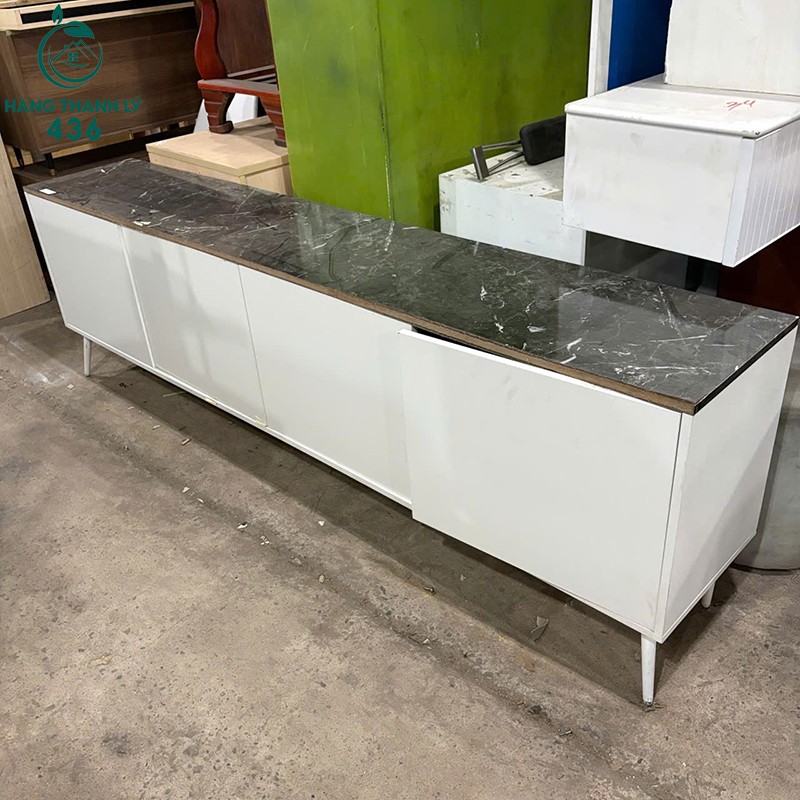 Kệ Tivi Cũ Mặt Giả Đá Đen Dài 2m3 Sang Trọng 2m3x40x70-1-copy Kệ Tivi Cũ Mặt Giả Đá Đen Dài 2m3 Sang Trọng