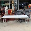 Bàn Chân Sắt Cũ 1m8 Mặt Phẳng Trắng Đẹp